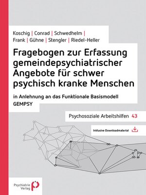cover image of Fragebogen zur Erfassung gemeindepsychiatrischer Angebote für schwer psychisch kranke Menschen